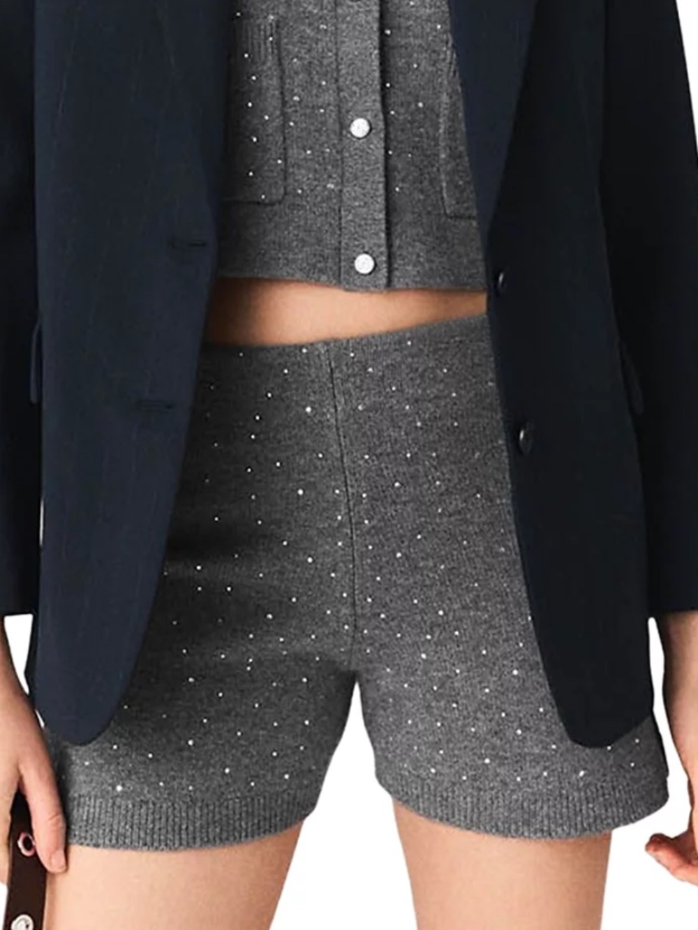 Istra Rhinestone Knit Shorts